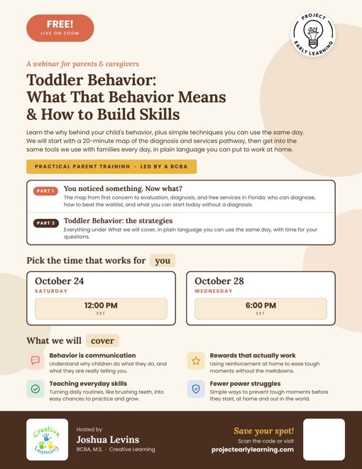 Preview of the Toddler Behavior flyer